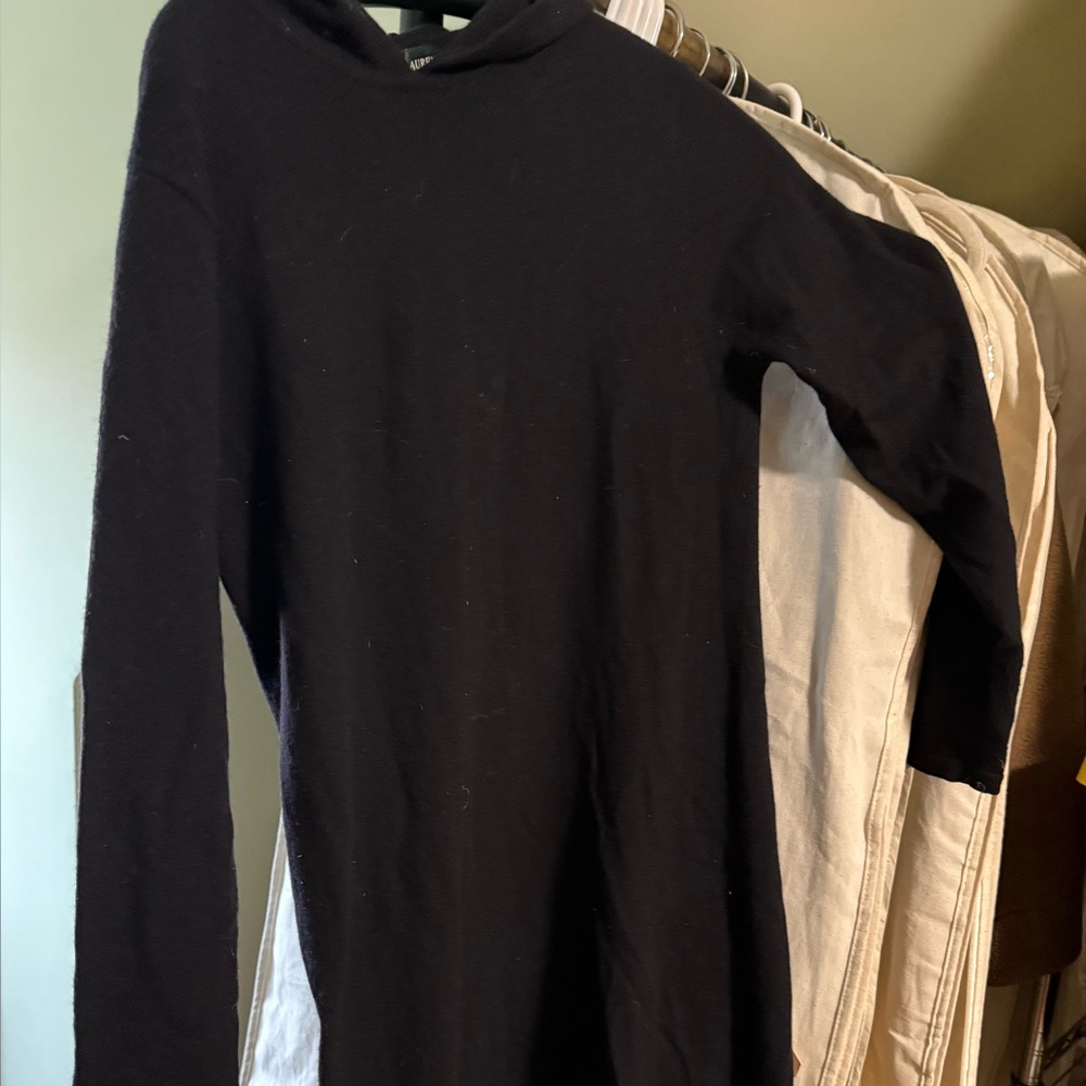 Women’s Ralph Lauren Black Sweater Dress with Hood